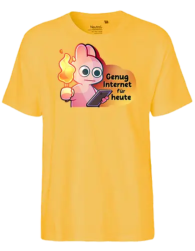 Genug Internet - genug Internet, comic, meme, lustig, funny, rabbit, hase, enough internet - Fairtrade T-Shirt