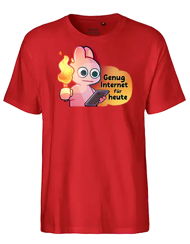 Genug Internet - genug Internet, comic, meme, lustig, funny, rabbit, hase, enough internet - Fairtrade T-Shirt