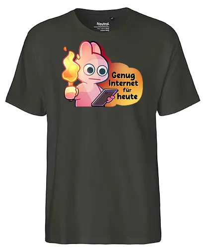 Genug Internet - genug Internet, comic, meme, lustig, funny, rabbit, hase, enough internet - Fairtrade T-Shirt