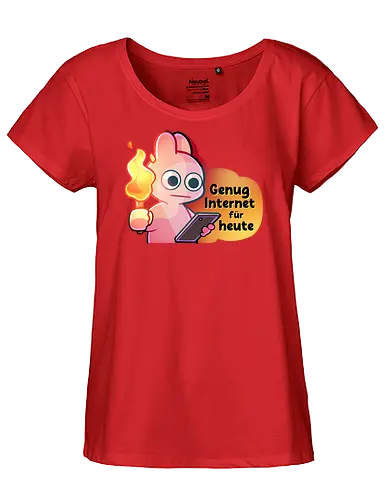 Genug Internet - genug Internet, comic, meme, lustig, funny, rabbit, hase, enough internet - Fairtrade Girl Shirt