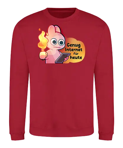 Genug Internet - genug Internet, comic, meme, lustig, funny, rabbit, hase, enough internet - Sweatshirt