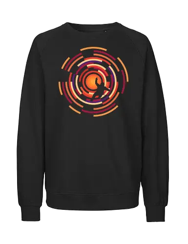 Adrift In Space - space, astronaut, colorful, galaxy, geometric, horror, lost, minimalist, scary, science fiction, space lover, spaceman, stars, universe, adrift - Fairtrade Sweatshirt