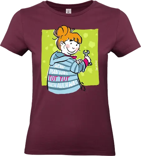 Wenn man was tut... - Ringelpulli, Weisheit, Spruch, Motivation - Standard T-Shirt (Women)