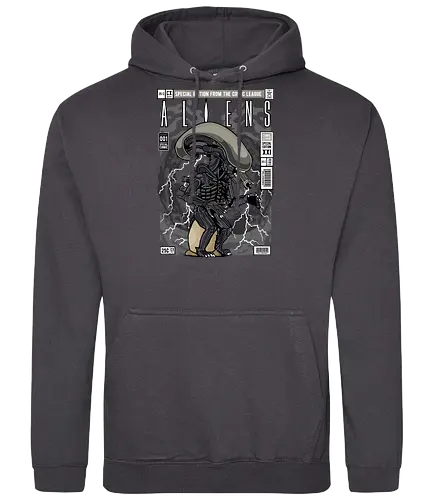 Alien – Xenomorph Terror - alien movie, xenomorph, sci fi horror, space creature, horror film, extraterrestrial, funko style, chibi alien, pop figure style, stylized monster, collectible design, sci fi aesthetic, dark creature, space horror, creepy cute - Standard Hoodie