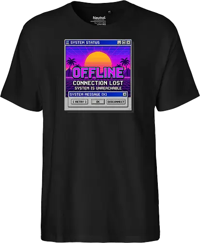 Retro Vaporwave Offline Connection Lost System Error Tee