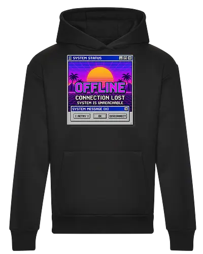 Retro Vaporwave Offline Connection Lost System Error Tee