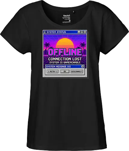 Retro Vaporwave Offline Connection Lost System Error Tee