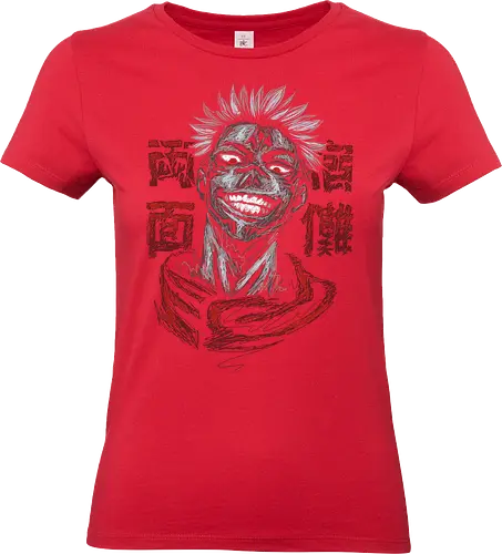 rage of evil  - anime, manga, curse, jujutsu, sukuna, kenjaku, art, evil, horror, creepy, scary - Standard T-Shirt (Women)