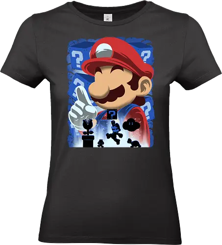 Classic Blue Jumpman - Mario, Klemptner - Standard T-Shirt (Women)