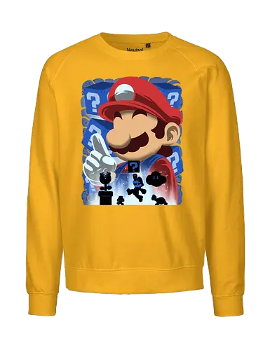 Classic Blue Jumpman - Mario, Klemptner - Fairtrade Sweatshirt