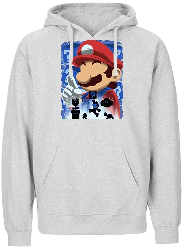 Classic Blue Jumpman - Mario, Klemptner - Fairtrade Hoodie