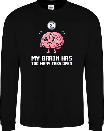 My Brain Has Too Many Tabs Open - Retro Pixel Brain Overload
