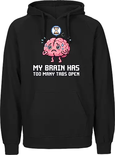 My Brain Has Too Many Tabs Open - Retro Pixel Brain Overload