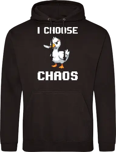 Angry Pixel Duck with Knife - Chaotic Retro Bird Tee