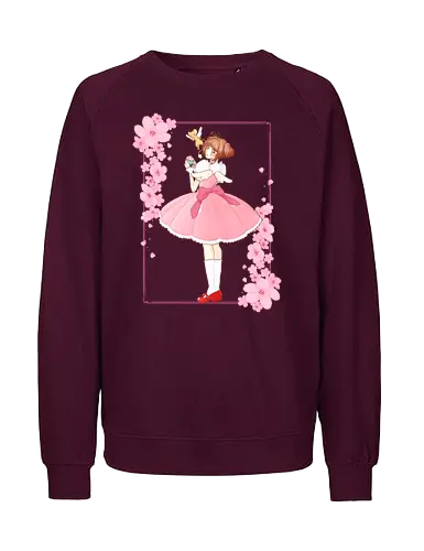 Sakura Cupcake - sakura, ccs, cardcaptor, cute, cherry blossom, cupcake, pink - Fairtrade Sweatshirt