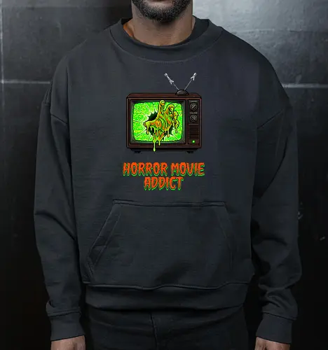 Retro Horror Movie Addict - Slime Zombie TV Pixel Art