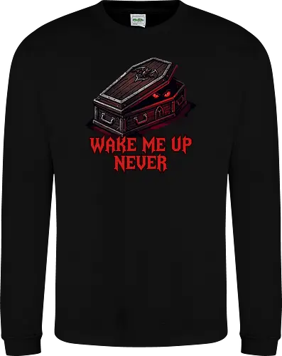Wake Me Up Never - Gothic Coffin Pixel Art Vampire Tee