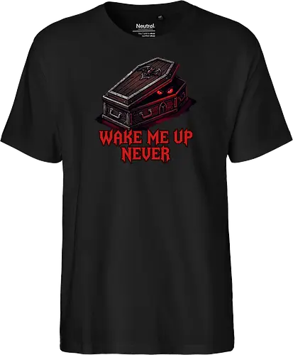 Wake Me Up Never - Gothic Coffin Pixel Art Vampire Tee