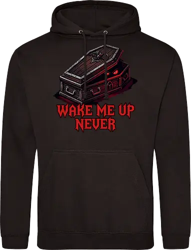 Wake Me Up Never - Gothic Coffin Pixel Art Vampire Tee
