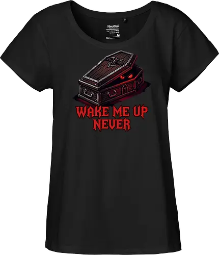 Wake Me Up Never - Gothic Coffin Pixel Art Vampire Tee