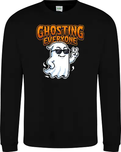 Ghosting Everyone - Cool Pixel Art Ghost Introvert Tee
