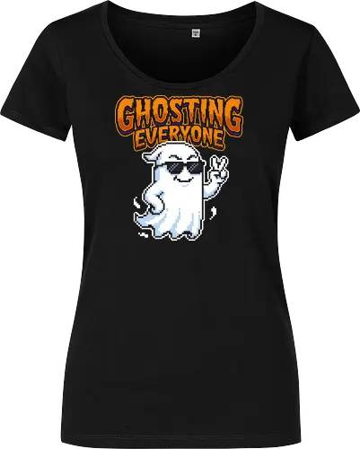 Ghosting Everyone - Cool Pixel Art Ghost Introvert Tee