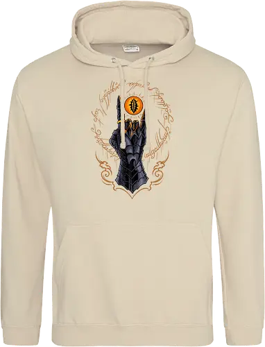 the cursed one - tlotr, hand, metalhead, metalhand, ring, evil, demon, knight, medieval, eyes, movie, legend - Standard Hoodie