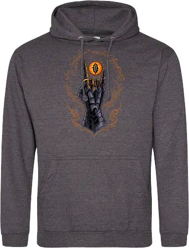the cursed one - tlotr, hand, metalhead, metalhand, ring, evil, demon, knight, medieval, eyes, movie, legend - Standard Hoodie