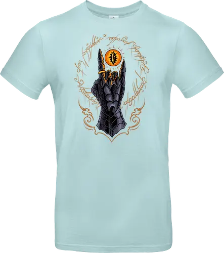 the cursed one - tlotr, hand, metalhead, metalhand, ring, evil, demon, knight, medieval, eyes, movie, legend - Standard T-Shirt