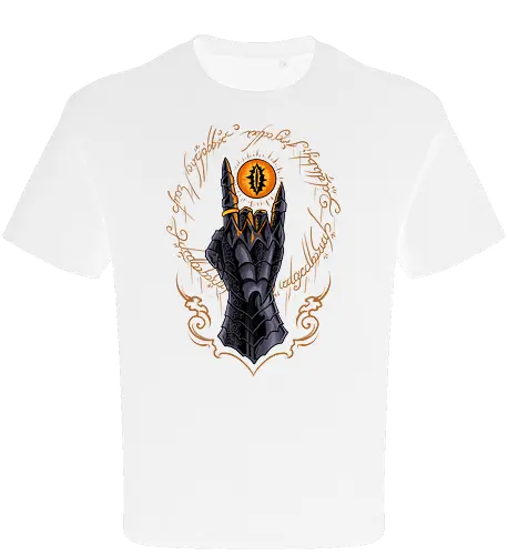 the cursed one - tlotr, hand, metalhead, metalhand, ring, evil, demon, knight, medieval, eyes, movie, legend - Oversize T-Shirt