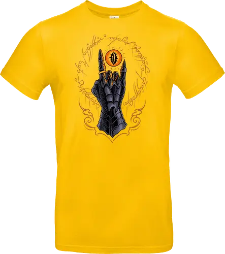 the cursed one - tlotr, hand, metalhead, metalhand, ring, evil, demon, knight, medieval, eyes, movie, legend - Standard T-Shirt