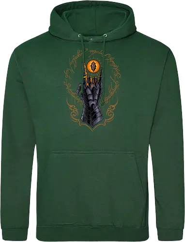 the cursed one - tlotr, hand, metalhead, metalhand, ring, evil, demon, knight, medieval, eyes, movie, legend - Standard Hoodie