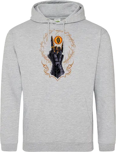 the cursed one - tlotr, hand, metalhead, metalhand, ring, evil, demon, knight, medieval, eyes, movie, legend - Standard Hoodie