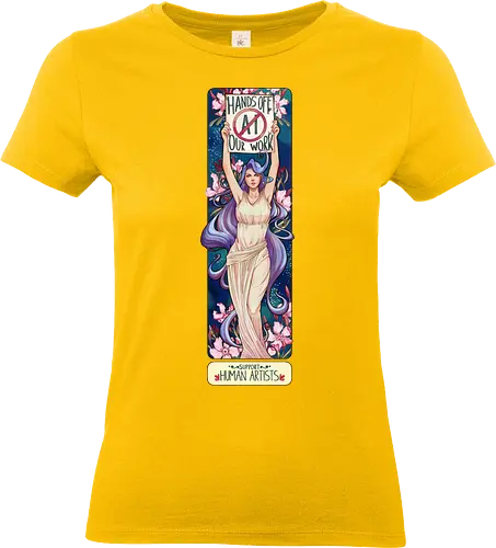 Hands off our work - night version - no ai, art nouveau - Standard T-Shirt (Women)