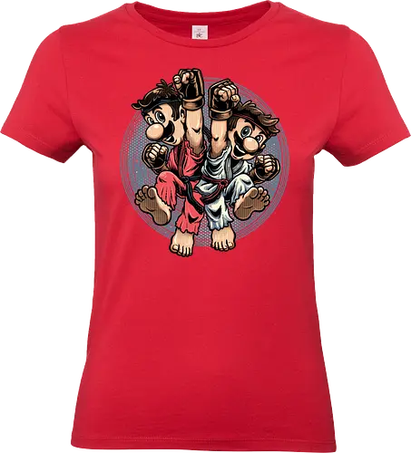 Mushroom Kingdom Martial Arts - Gaming, video game, retro gamer, movie, adventure, animation, animated, martial arts - Standard T-Shirt (Women)