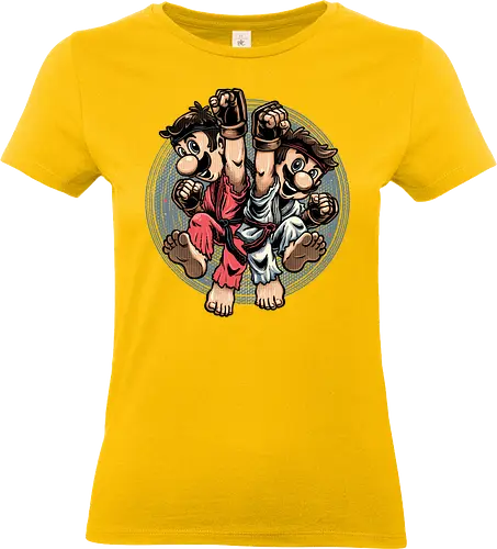 Mushroom Kingdom Martial Arts - Gaming, video game, retro gamer, movie, adventure, animation, animated, martial arts - Standard T-Shirt (Women)