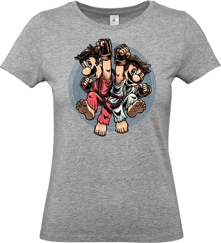 Mushroom Kingdom Martial Arts - Gaming, video game, retro gamer, movie, adventure, animation, animated, martial arts - Standard T-Shirt (Women)