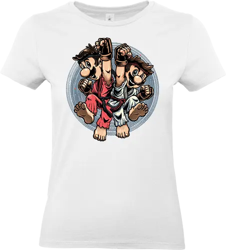 Mushroom Kingdom Martial Arts - Gaming, video game, retro gamer, movie, adventure, animation, animated, martial arts - Standard T-Shirt (Women)