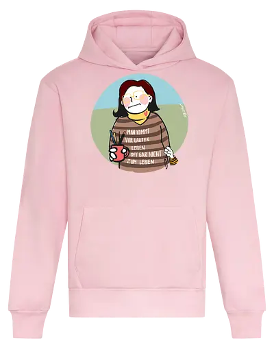Man kommt vor lauter Leben... - Weisheit, Spruch, Oma, Mama, busy, Leben, Ringelpulli - Heavyweight Hoodie