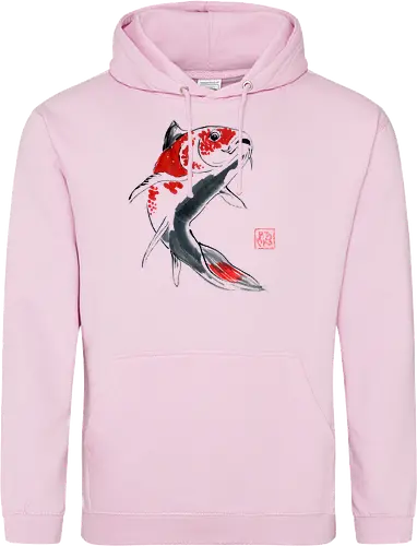 red koi - koi, fish, carp, sumie, japan - Standard Hoodie
