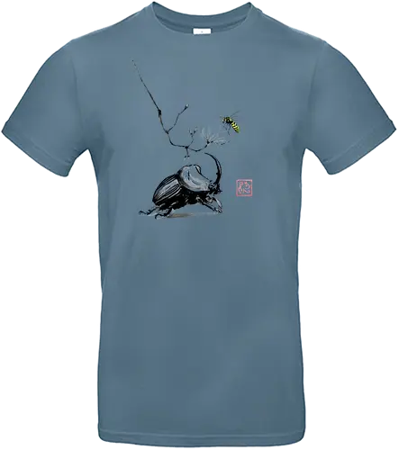 beetle bee - beetle, sumie, japan, sakura, beea - Standard T-Shirt