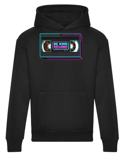 Retro VHS Tape - Be Kind Rewind Neon Pixel Art