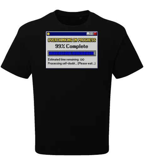 Overthinking In Progress - Retro Computer Error Pixel Art