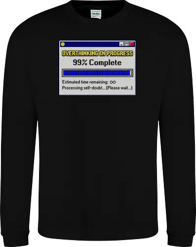 Overthinking In Progress - Retro Computer Error Pixel Art