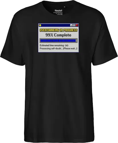 Overthinking In Progress - Retro Computer Error Pixel Art