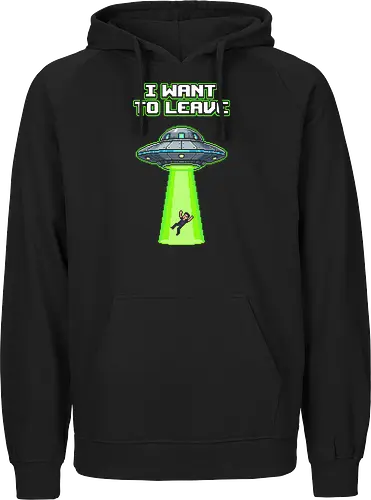 I Want To Leave - Retro UFO Abduction Pixel Art