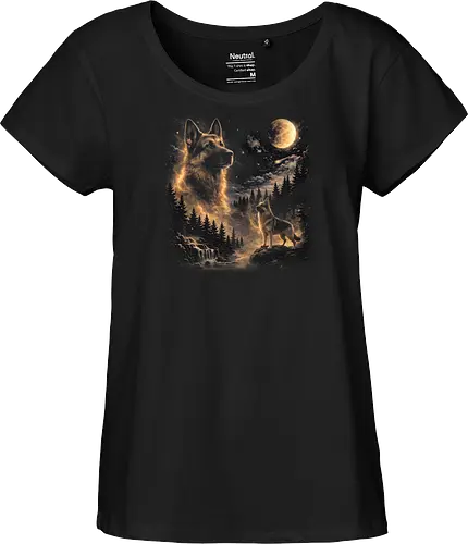 Deutscher Schäferhund Stolz Deutschland Nacht Wald Vollmond Heimat Kunst