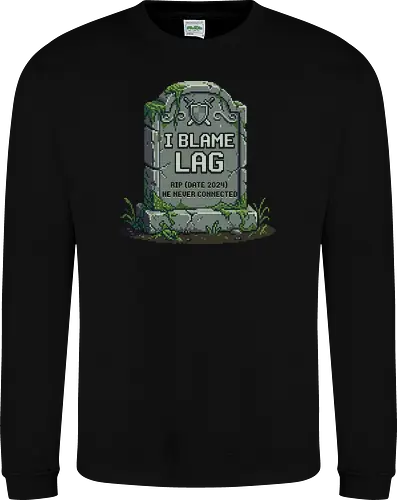 I Blame Lag - Retro Gamer Tombstone Pixel Art