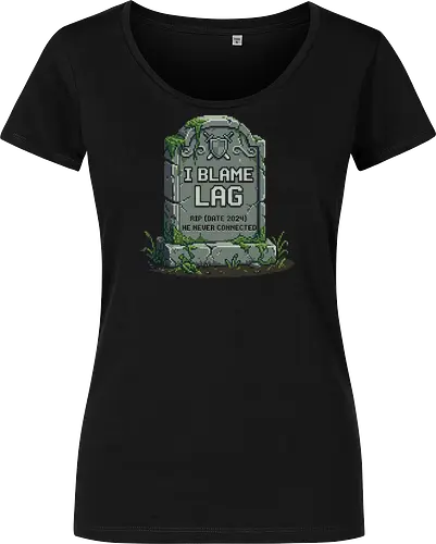 I Blame Lag - Retro Gamer Tombstone Pixel Art