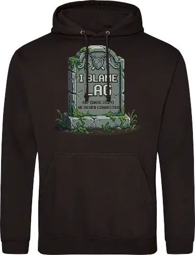 I Blame Lag - Retro Gamer Tombstone Pixel Art